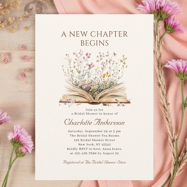Invitación Libro de Acuarela Nuevo Capítulo Flores Baño Nupci (Subido por el creador)
