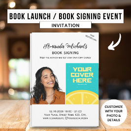 Invitación Libro de autor de firma de libros - Lanzamiento de