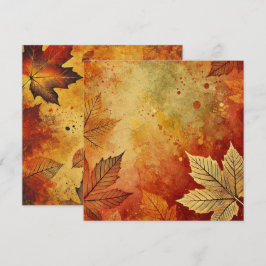 Invitación Libro de caracteres de tinta alterada de follaje d