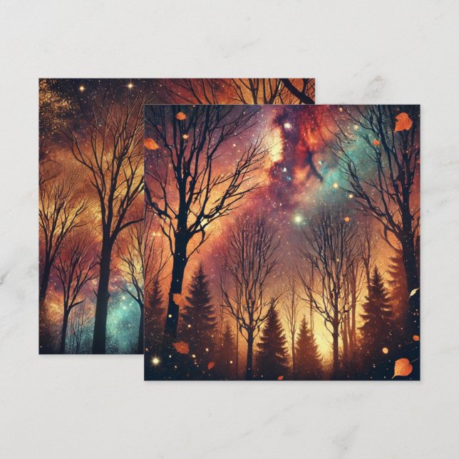 Invitación Libro de carátulas de la Galaxia del Otoño Imprimi (Anverso / Reverso)