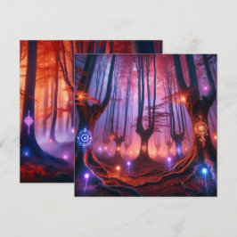 Invitación Libro de carátulas del bosque de Whimsigoth