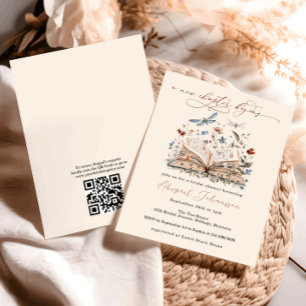 Invitación Libro de Código QR Nuevo Capítulo Comienza Despedi