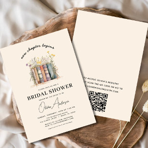 Invitación Libro de códigos QR Nuevo capítulo comienza ducha