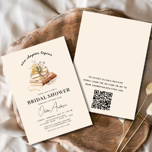 Invitación Libro de códigos QR Nuevo capítulo comienza ducha