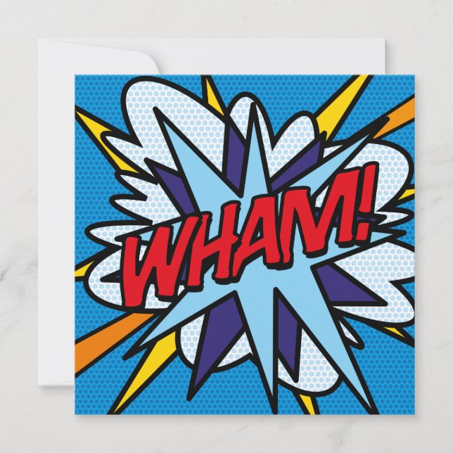 Invitación Libro de Cómic Colorido Divertido Moderno (Anverso)