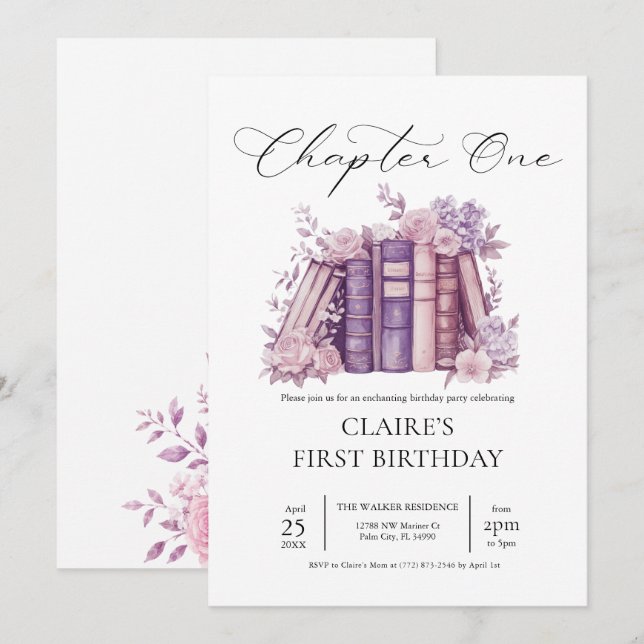Invitación Libro de Cuentos Coquette Capítulo Uno Primera Cum (Anverso / Reverso)