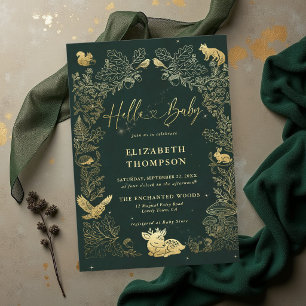 Invitación Libro de Cuentos de Animales del Bosque Fiesta de 