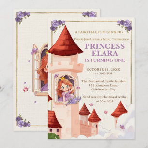Invitación Libro de Cuentos de Cumpleaños de la Princesa Cast
