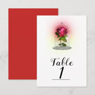 Invitación Libro de cuentos mágicos encantados Rosa Roja Núme