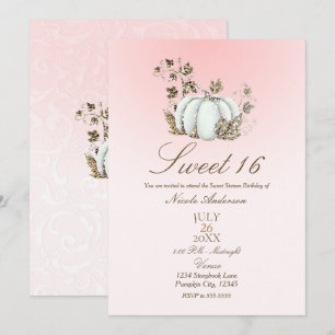 Invitación Libro de Cuentos Rosa Blanco Calabaza Cuento de Ha