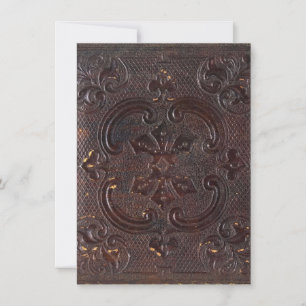 Invitación Libro de cuero antiguo caído