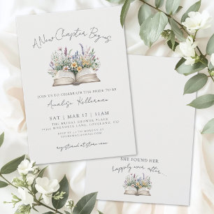 Invitación Libro de Desayuno Nupcial de Flores Silvestres Vin