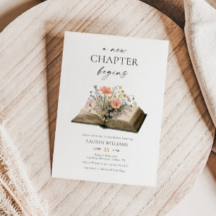 Invitación Libro de flores silvestres comienza nuevo capítulo