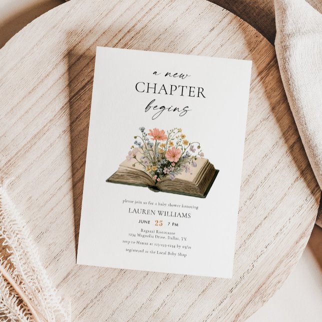 Invitación Libro de flores silvestres comienza nuevo capítulo (Subido por el creador)