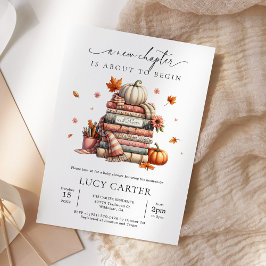 Invitación Libro de historias de otoño Baby Shower nuevo capí