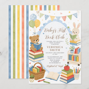 Invitación Libro de historias del club de lectura para bebé e
