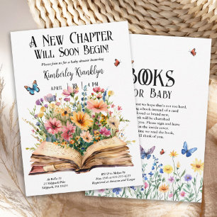 Invitación Libro de historias Nuevo capítulo de Baby Shower W