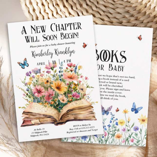 Invitación Libro de historias Nuevo capítulo de Baby Shower W (Subido por el creador)