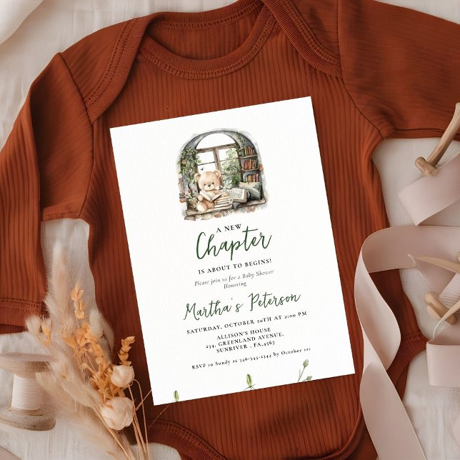 Invitación Libro de historias Un nuevo capítulo sobre Baby Sh (Subido por el creador)