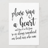 Libro de invitados Heart Drop Señal de boda asequi