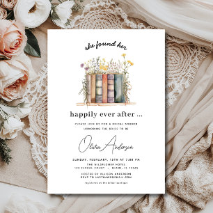 Invitación Libro feliz por siempre después de la ducha de flo