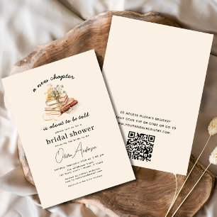 Invitación Libro Floral Nuevo capítulo comienza ducha de novi