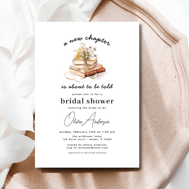 Invitación Libro Floral Nuevo capítulo comienza ducha de novi (Subido por el creador)
