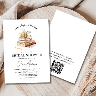 Invitación Libro Nuevo capítulo comienza el código QR ducha d