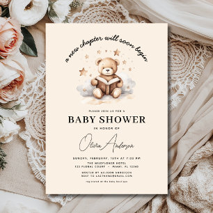 Invitación Libro Nuevo capítulo comienza Teddy Bear Baby Show