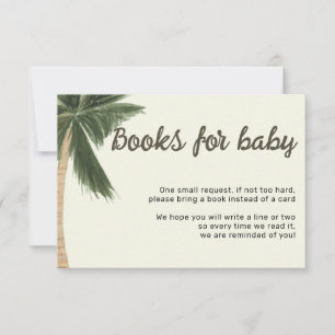 Invitación Libro para bebé bohemio de género neutral con palm