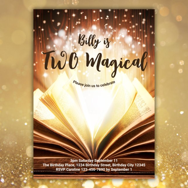 Invitación Libro personalizado Dos cumpleaños mágicos (Subido por el creador)