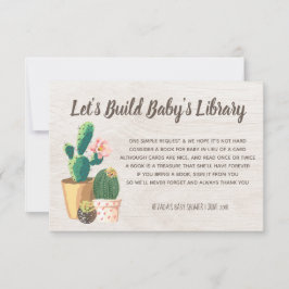 Invitación Libro rústico del cactus de la flor del desierto