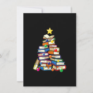 Invitación Libros bibliotecarios Lover Libros Árbol de Navida