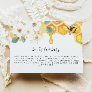 Invitación Libros de abeja de miel floral para bebé Insert
