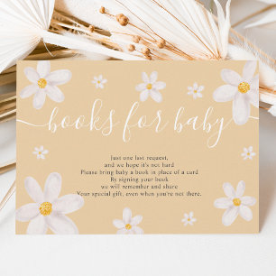Invitación Libros de acuarela de oro de flores de margarita p
