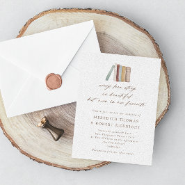 Invitación Libros de acuarela Todo Boda de historias de amor 