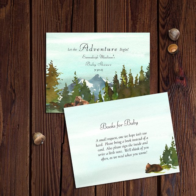 Invitación Libros de aventuras forestales para ositos marrone (Subido por el creador)
