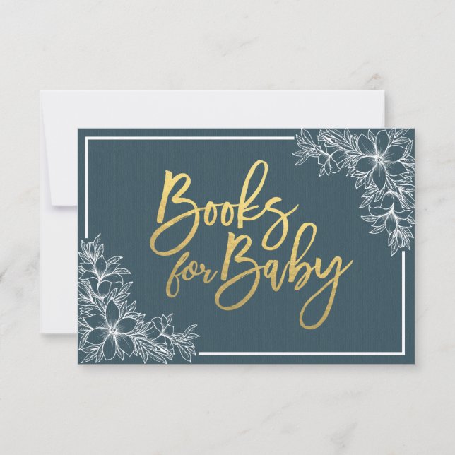 Invitación Libros de Baby Shower para bebés / Pida un libro (Anverso)