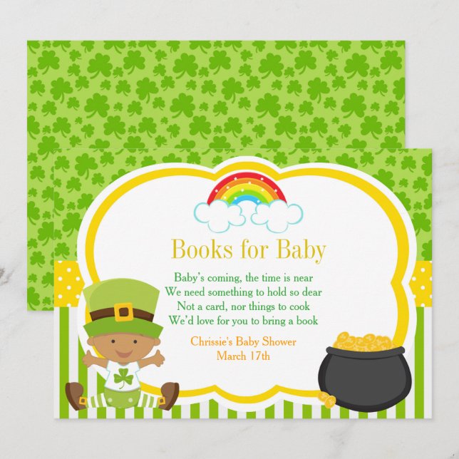 Invitación Libros de Baby Shower para niños (Anverso / Reverso)