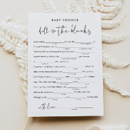 Invitación Libros de Baby Shower STELLA, llena el juego en bl