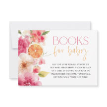 Libros de Citrus Baby Shower para floral brillante