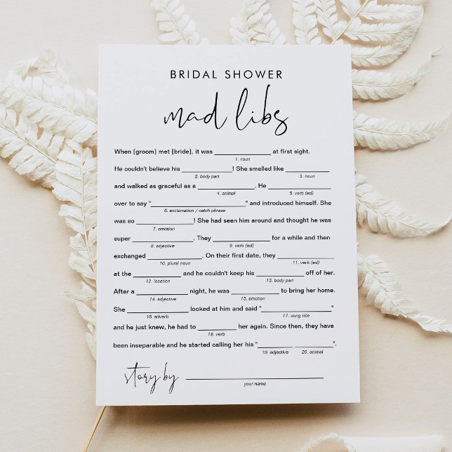 Invitación LIBROS de ducha de novia STELLA, juego de las vaca (Subido por el creador)