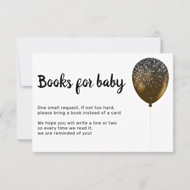 Invitación Libros de fiesta de cumpleaños de bebé de bronce G (Anverso)