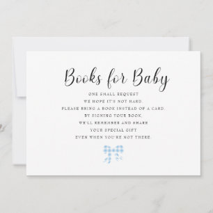 Invitación Libros de Gingham azul para el bebé III