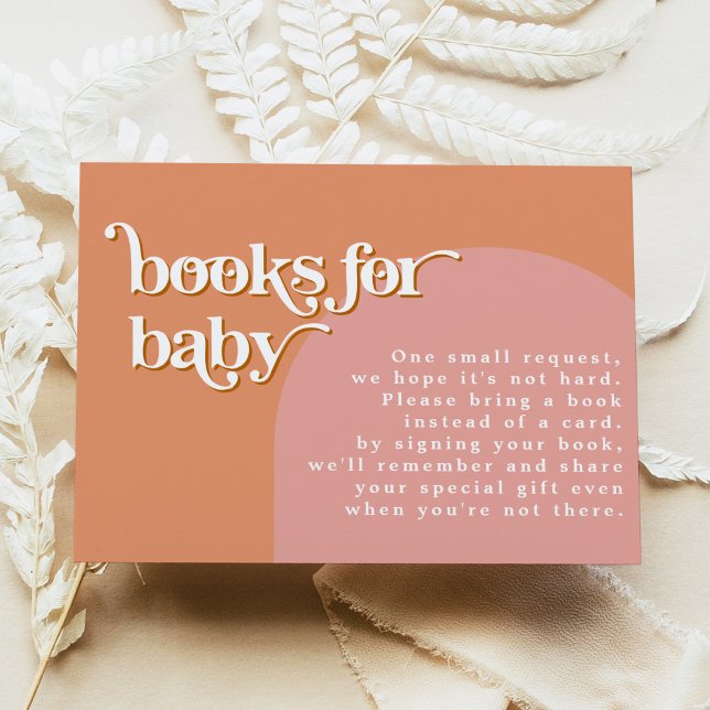 Invitación Libros de Naranja rosado de TRIXIE Retro 70 para t (Subido por el creador)