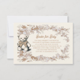 Invitación Libros de oso de peluche neutro para niños