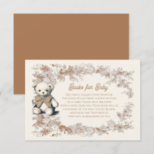 Invitación Libros de oso de peluche neutro para niños