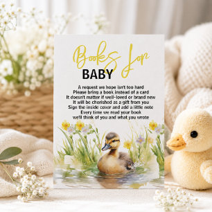 Invitación Libros de patito de acuarela lindos para baby show