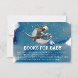 Invitación Libros de plata de bebe Knight Dragon