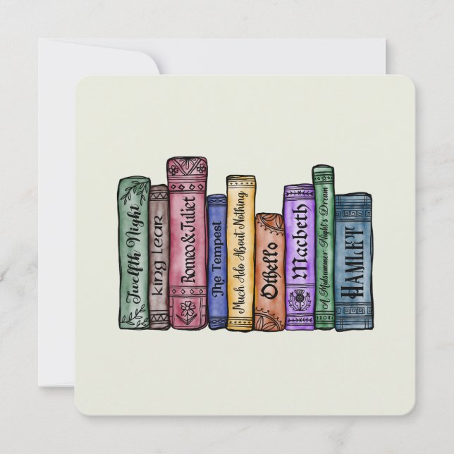 Invitación Libros de Shakespeare No. 1 (Anverso)